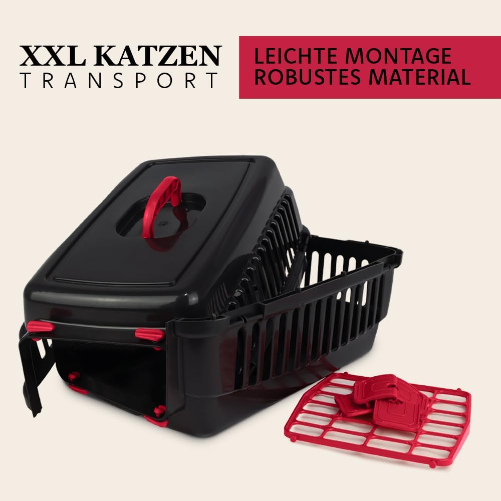 Katzen-Transportbox-Robuste Hartschalen | Strapazierfähige Katzenbox | Robuste Katzenbox aus Hartpla