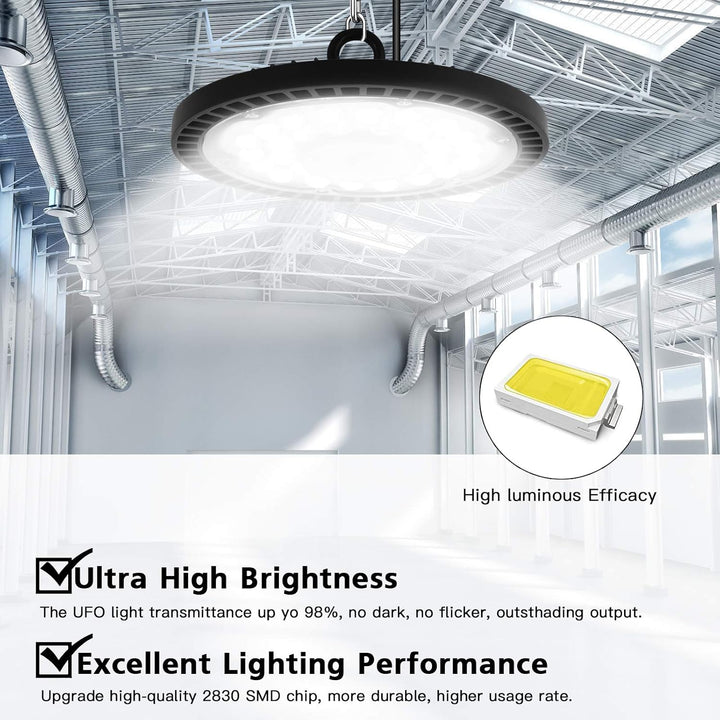LED Strahler Industrielampe,UFO LED Werkstattlampe IP65 LED High Bay Licht, UFO LED Werkstattlampe 6