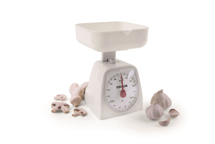 Excelsa Colors Mechanische Waage, 3 kg, Weiss, Weiß