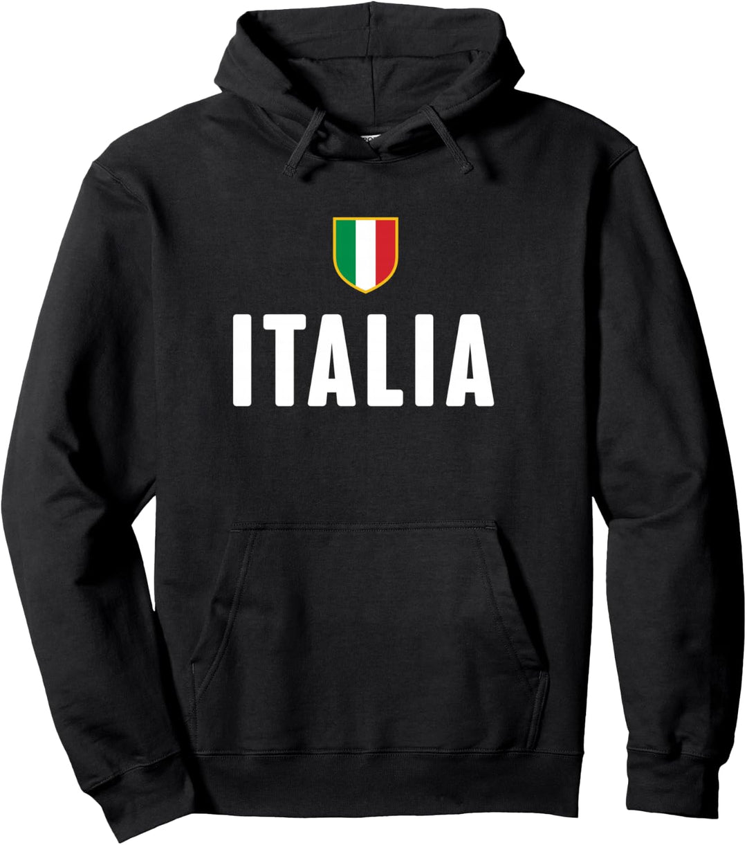 ITALIA Italian Flag Shield Pullover Hoodie