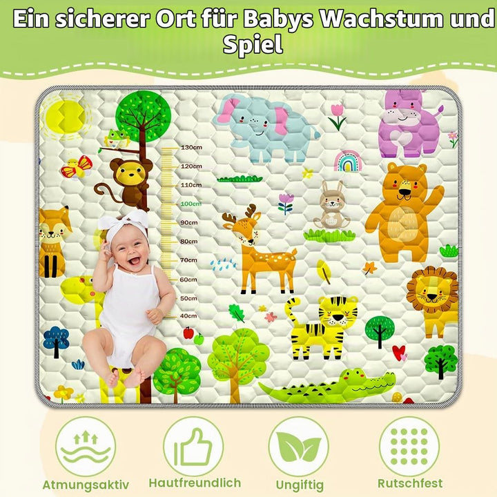 Baby Spielmatte, 150*180cm Baby Krabbelmatte, Baby Faltbare Spielmatte, Krabbeldecke für Baby, Klein