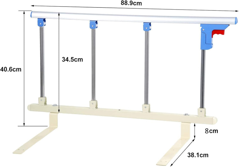 Signstek Bettgitter Faltbare Tragbare Bett Sicherungsschiene für ältere Menschen, Erwachsene unterst