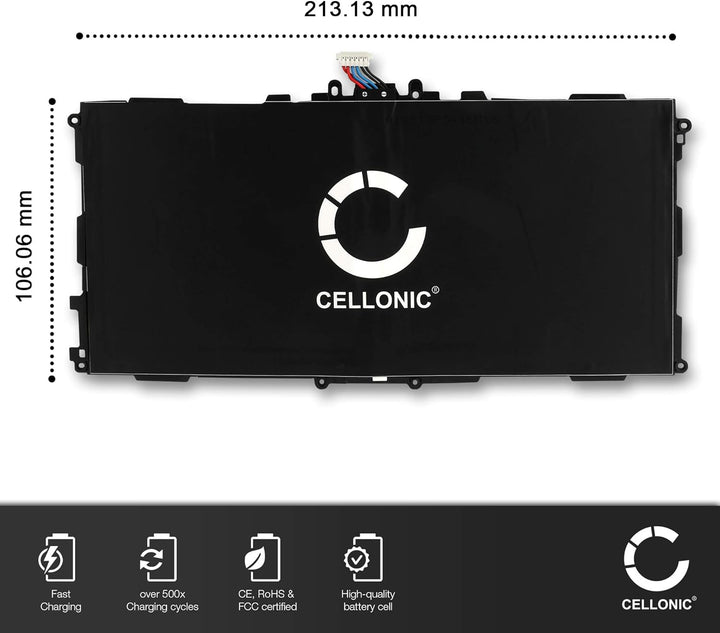 CELLONIC, Akku für Tablet kompatibel mit Samsung Galaxy SM-T520 Tab Pro 10.1 (3.8V, 6600mAh), Akku