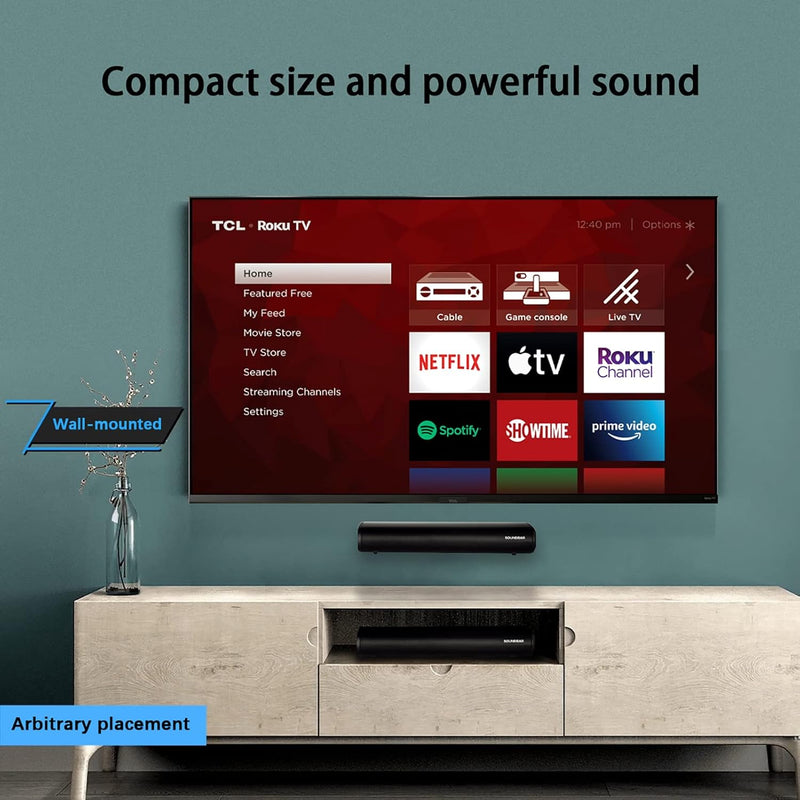 Bluetooth Soundbar für TV Geräte, PC Lautsprecher, Fernbedienung im Lieferumfang enthalten, kompakt,