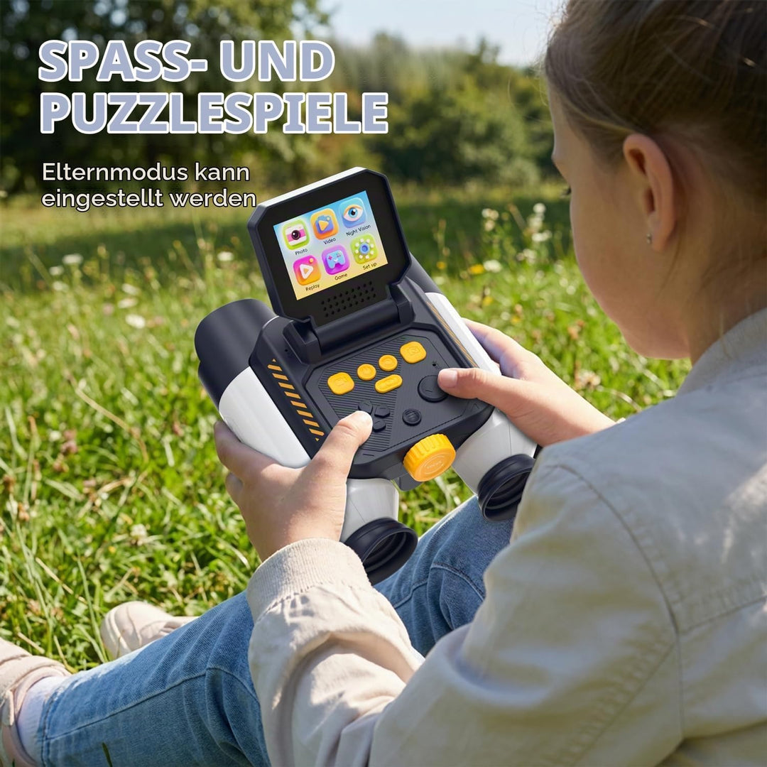 Kinder Fernglas mit Kamera,2,4-Zoll-Bildschirm,10x25 Fernglas für Kinder,Nachtsichtfunktion,geeignet
