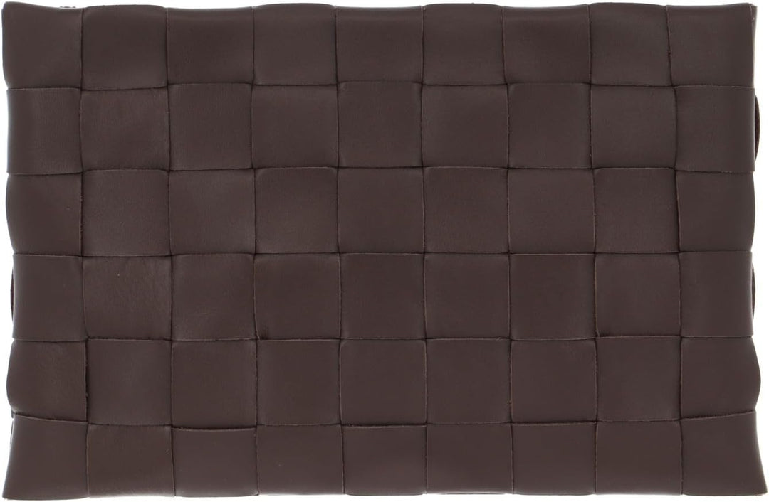 DECADENT Dolores Woven Clutch Mocha