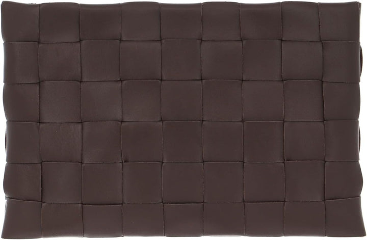 DECADENT Dolores Woven Clutch Mocha