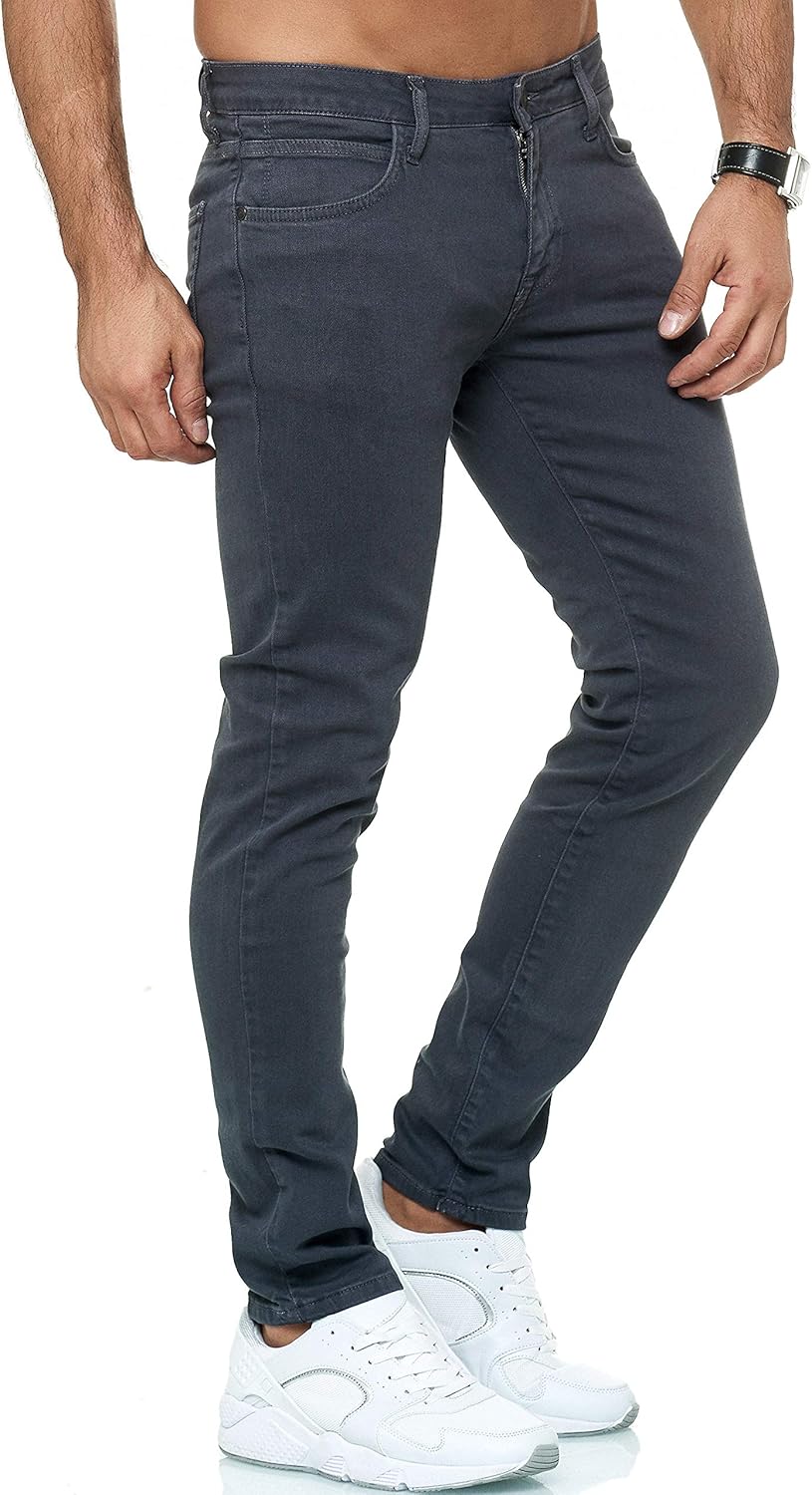 Jeans Slim Fit Stretch Denim Hose im 5 Pocket Style Clean Look Basic für Alltag und Büro 30W / 32L A