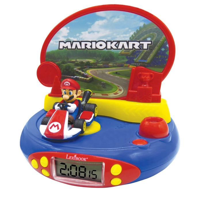Lexibook - Nintendo Mario Kart Projektor-Wecker mit Klingeltönen, Eingebautes Nachtlicht, Projektion