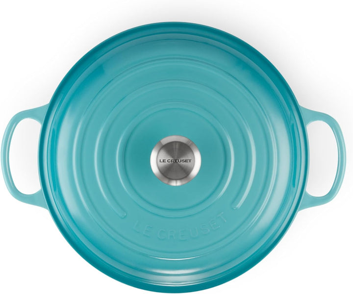 Le Creuset Signature Gusseisen Gourmet-Profitopf, Rund, Ø 30 cm, 3,5 l, Für alle Herdarten inkl. Ind