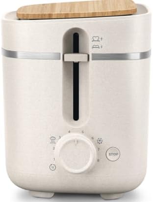 Philips HD2640/10 Conscious Collection Toaster, biologischer, 100% recycelter Kunststoff, 8 Bräunung