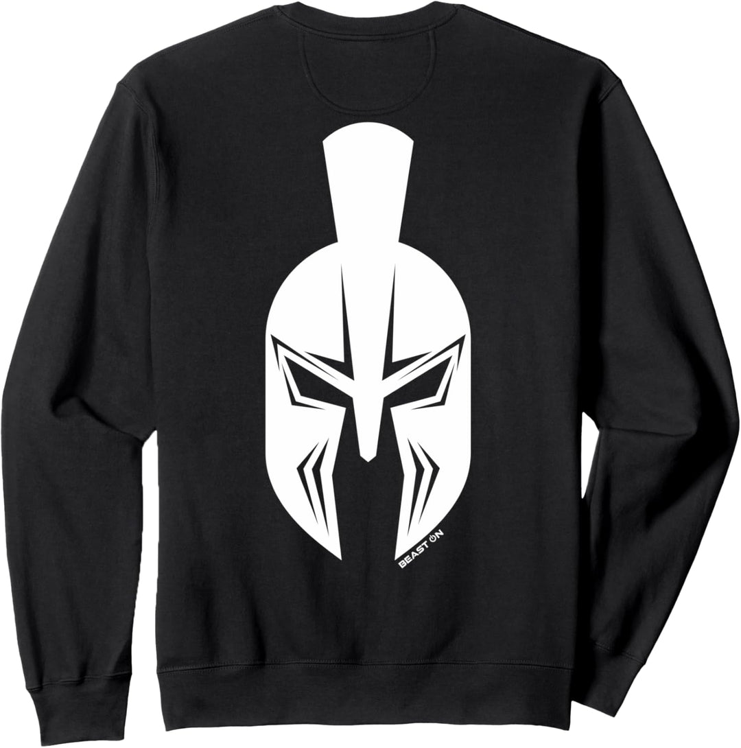 Gladiator Helm Grosser Spartaner Helm Gym Rücken Motiv Druck Sweatshirt
