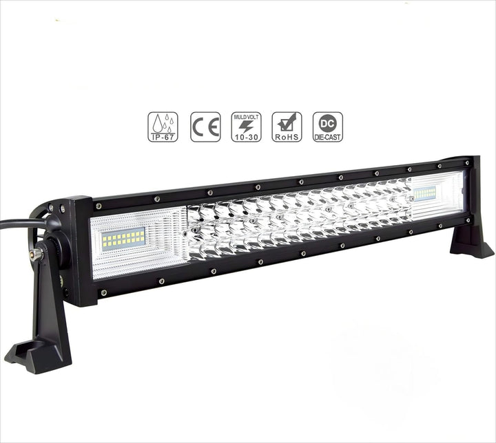 Boncak 22 Zoll 270W Dreireihiger LED LICHTLEISTE 7D Arbeitsscheinwerfer Zusatzscheinwerfer LED Light