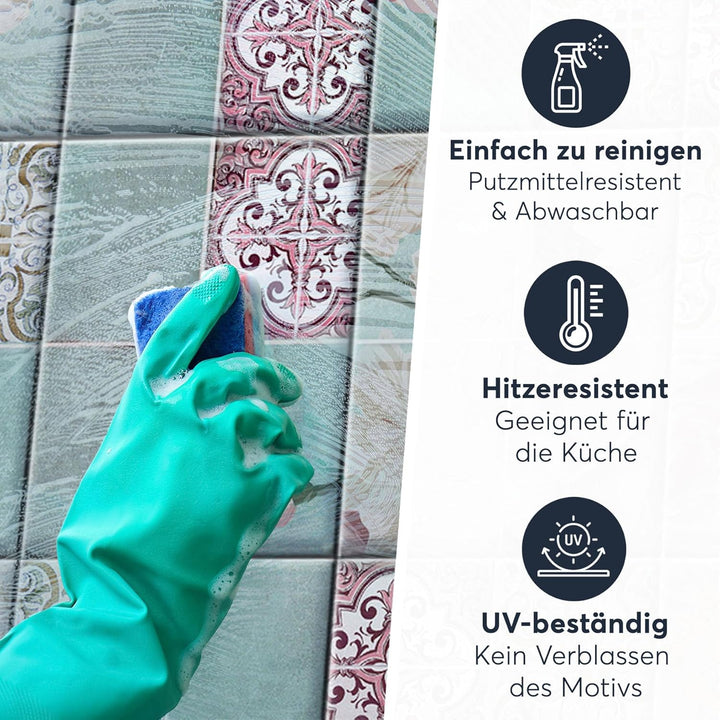 CREATISTO Mosaik Klebefliesen Stickerfliesen Fliesenfolie - Aufkleber Sticker für Wandfliesen I Kleb