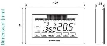 CH180 CRONOTERMOSTATO TOUCH BIANCO SETTIMANALE DA PARETE A BATTERIE FANTINI batterien, batterien