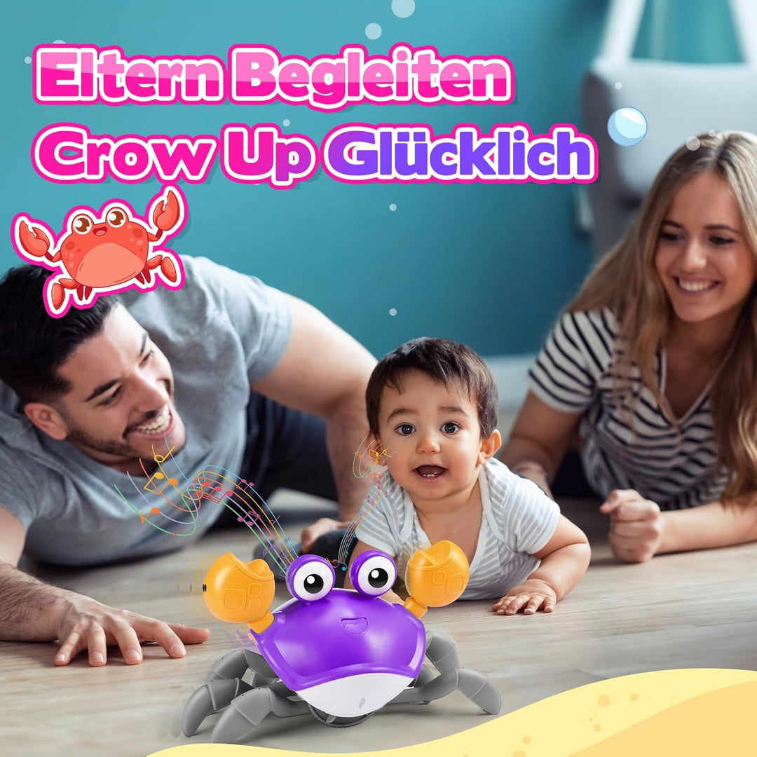 Krabbelnde Krabbe Baby Spielzeug ab 1 2 3 4 Jahre Mädchen, Montessori Geschenk 1-4 Jahre Mädchen Kra