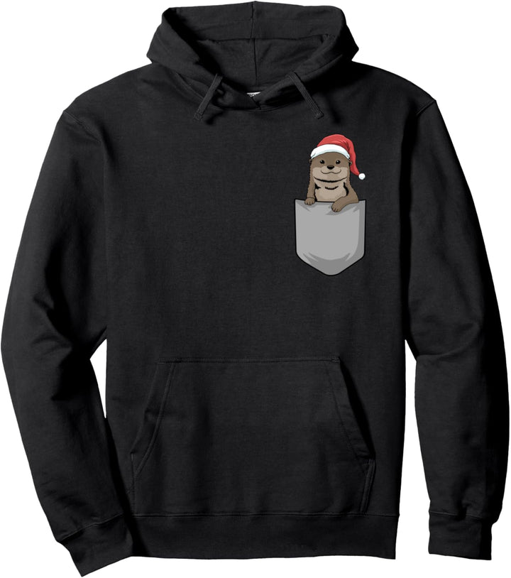 Otter Brusttasche Weihnachts Pullover Hoodie