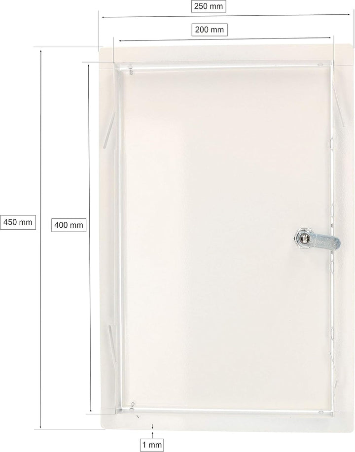 KOTARBAU® Revisionsklappe - 40 x 20 cm - Revisionstür Trockenbau - mit Schloss + 2 Schlüssel - Wartu