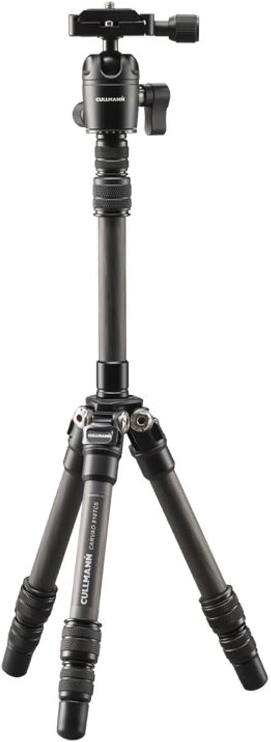 CULLMANN - 56814 - CARVAO 816TCS - Reisestativ aus Carbon - Max. 70,5cm Auszugshöhe - Packmass 27cm