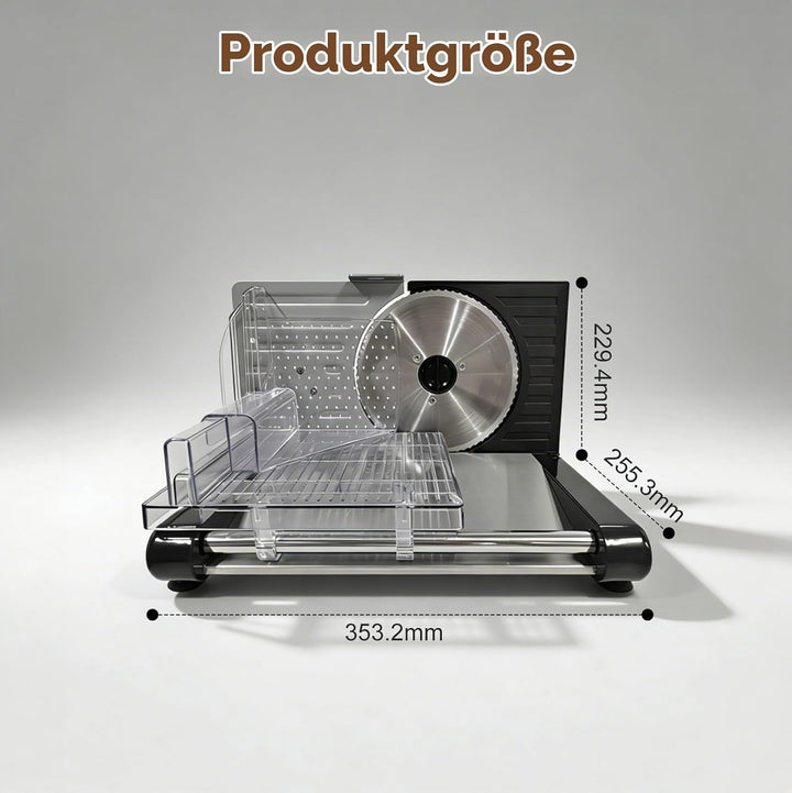 Allesschneider Klappbar Elektrisch, Brotschneidemaschine mit verstellbarer Schnittdicke (0-18mm), Al