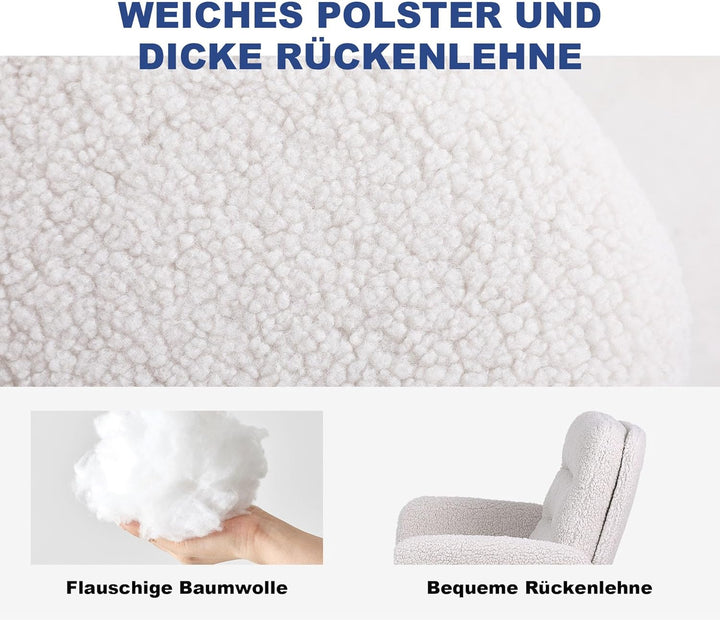 Youhauchair Schreibtischstuhl, Schminktisch Stuhl aus Kunstpelz, Bequemer Drehstuhl Schreibtisch Stu
