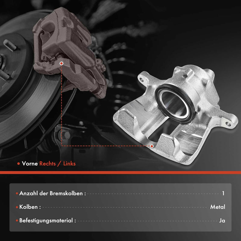 Frankberg Bremssattel Bremszange Vorne Rechts Kompatibel mit Polo 6N2 1.4L 1999-2001 Arosa 6H 1.4L 2