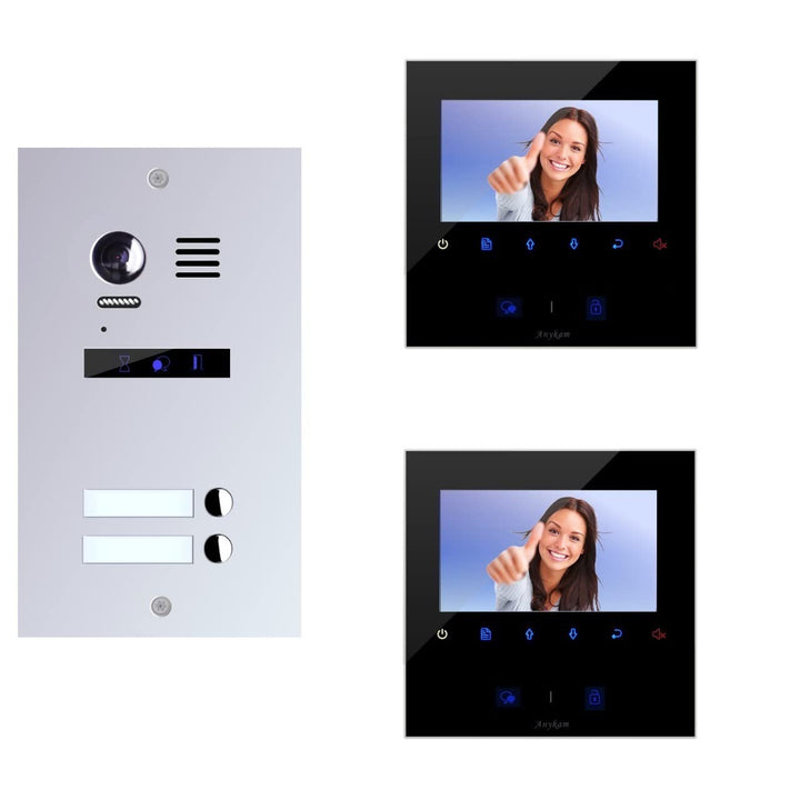 Video Türsprechanlage für 2-Familienhaus, mit Bester 2-Draht-Technologie, 2-Megapixel Fischaugenkame