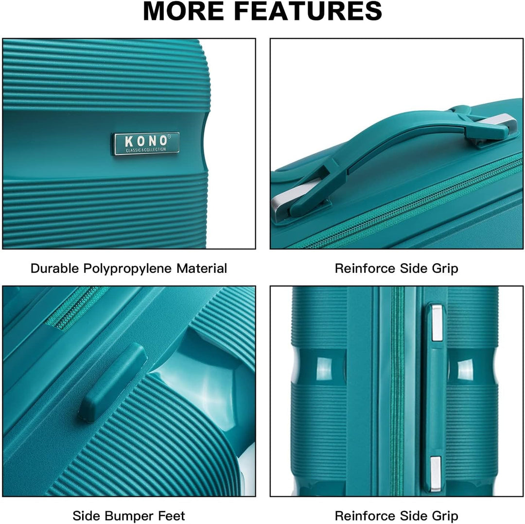 KONO Gepäck-Sets… Türkis Grün XL (76cm Gross Koffer), Türkis Grün XL (76cm Gross Koffer)