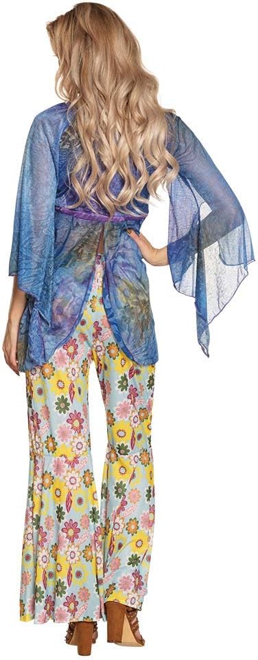 Boland - Erwachsenen-Kostüm Flower-Power Woman, Hose, Shirt und Halskette, Set, Karneval, Mottoparty