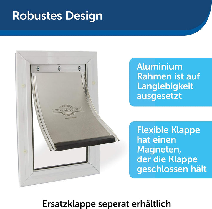 PetSafe Staywell Aluminium-Haustiertür, Mit Magnetverschluss und 2 Verschlussoptionen, Für Haustiere