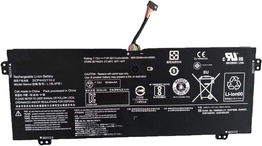 WYGUO L16L4PB1 L16C4PB1 L16M4PB1 2ICP4/43/110-2 5B10M52738 5B10M52739 5B10M52740 Laptop Batterie Ers