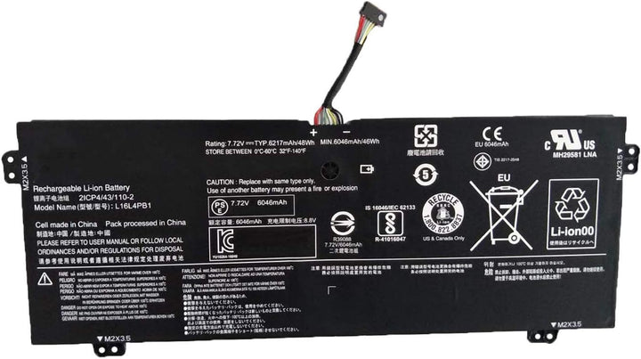WYGUO L16L4PB1 L16C4PB1 L16M4PB1 2ICP4/43/110-2 5B10M52738 5B10M52739 5B10M52740 Laptop Batterie Ers