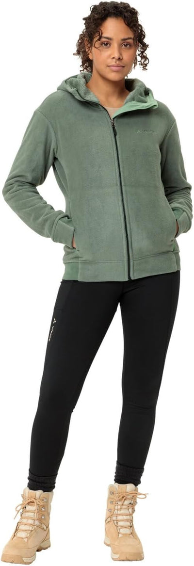 VAUDE Damen Women's Neyland Fleece Hoody Jacke 34 Agave, 34 Agave