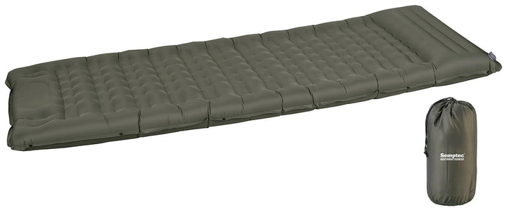 Semptec Urban Survival Technology Isomatte: Aufblasbare Luftmatte mit Fusspressepumpe, Kissen und Tr
