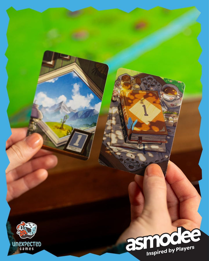 Asmodee, Cozy Stickerville, DE-Version, Kooperatives Familienspiel für 1-6 Spieler ab 8 Jahren, Bret