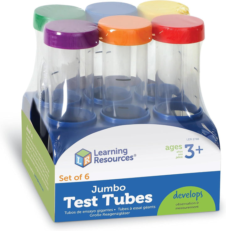 Learning Resources Primary Science, Riesen-Reagenzgläser mit Halterung, Mittel