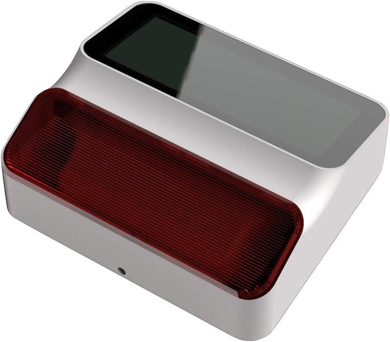 DAEWOO Outdoor Solar Wireless Sirene WOS501S für DAEWOO SA501 Alarme mit Akku-Backup, Schallleistung