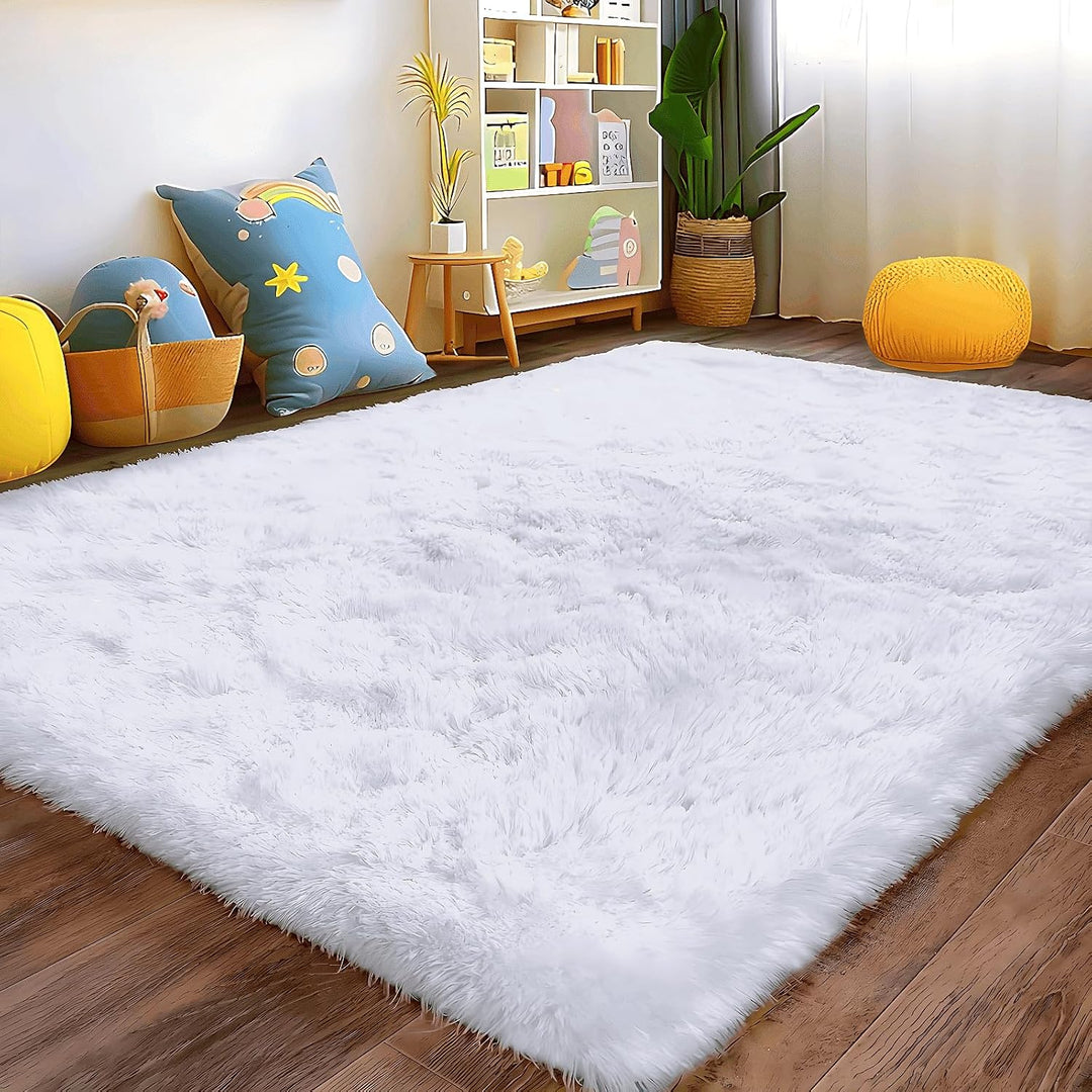 SUBEEN Hochflor Teppich Wohnzimmerteppich waschbar rutschfest extra gross Schlafzimmer Teppich moder