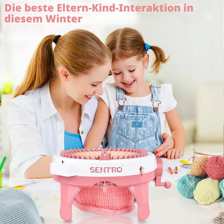 SENTRO Strickmaschine, 48 Nadeln Strickmaschine mit Reihenzähler, Dualmodus Stricken Webrahmen Masch