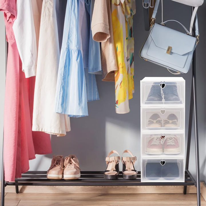 SHZICMY 20X Schuhboxen, Aufbewahrungsboxen für Schuhe, Schuh-Organizer Schuhaufbewahrung, Kunststoff