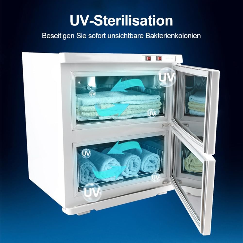 50L Handtuchwärmer Kompressen Towel Handtuch Wärmer,Handtuch Hot Cabinet mit UV-Lampe Platz für 50 b
