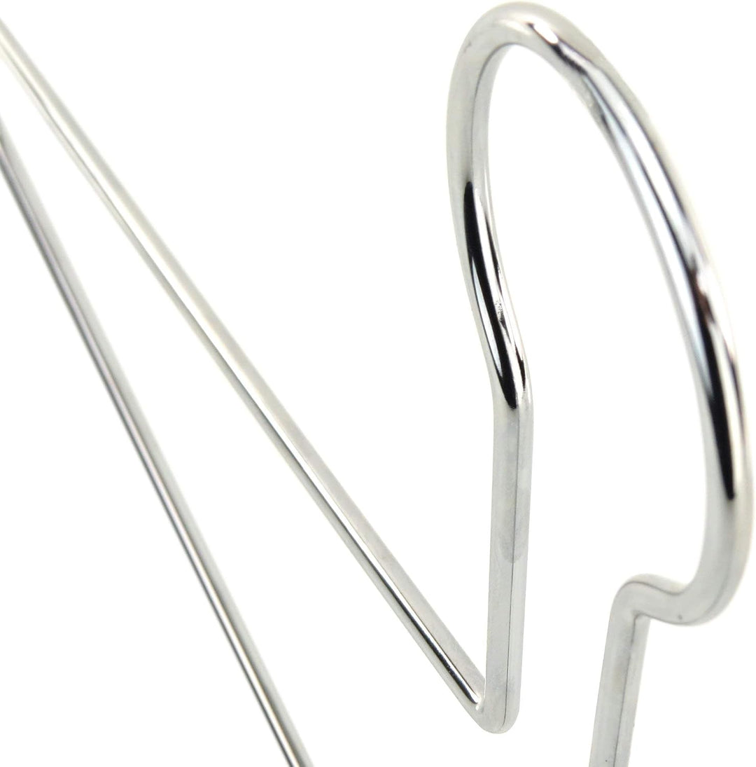 Hangerworld 10 Robuste Sicherheits-Kleiderbügel 43cm Chrom Hotel-Kleiderbügel für schwere Kleidung 4