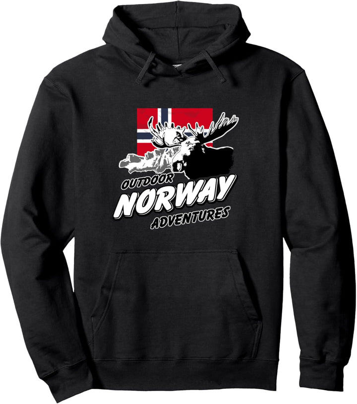Norwegen Elch Norwegische Flagge Fahne Pullover Hoodie