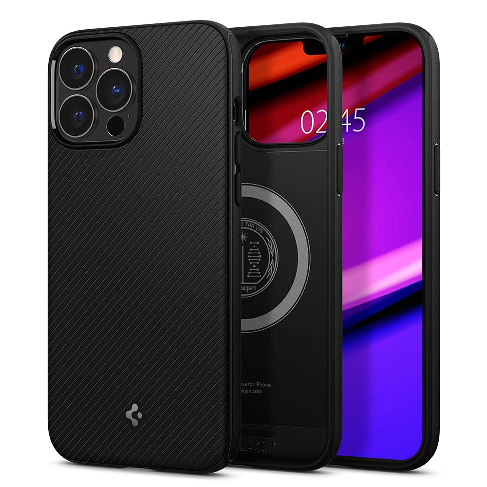 Spigen Mag Armor MagFit Hülle Kompatibel mit iPhone 13 Pro Max Kompatibel mit MagSafe Magnetisch -Ma
