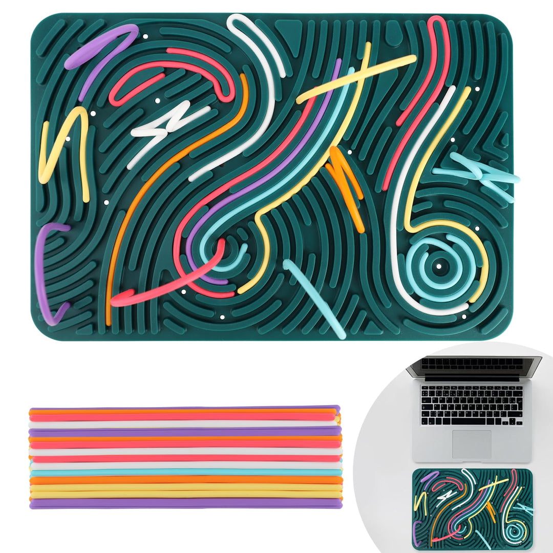 ddLUCK Extra Gross Sensorik Activity Board, 29.5 x 20 cm Silikon Fidget Toys zur Stressabbau, ADHD u