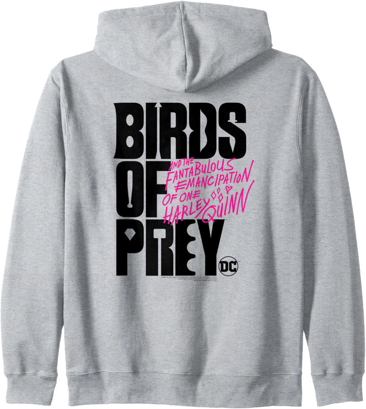 Birds of Prey Black and Pink Logo Kapuzenjacke