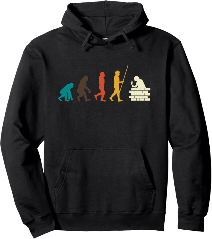 Maurer Evolution Handwerker Bauarbeiter Geschenk Herren Pullover Hoodie