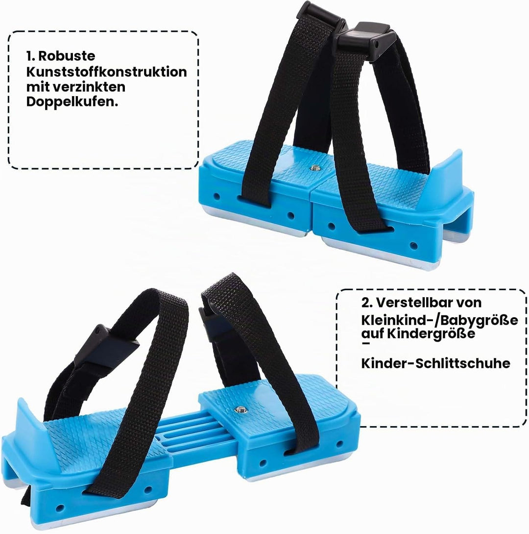 BOXOB Schlittschuhe für Kleinkinder, Verstellbar Doppelrutschen Kleinkind Schlittschuhe mit Klettver