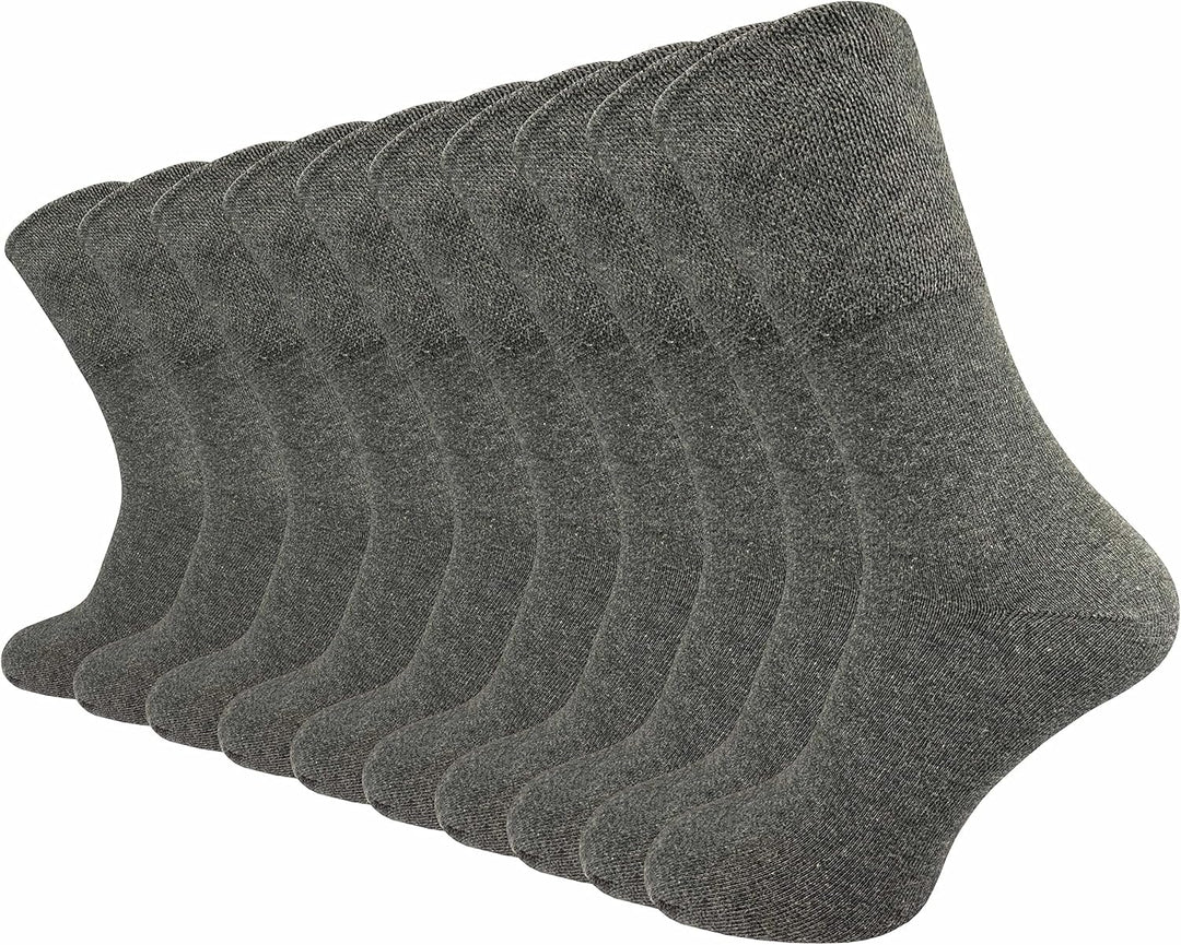 GAWILO 10 Paar PREMIUM Socken ohne drückende Naht | Damen & Herren | gekämmte Baumwolle | extra weit