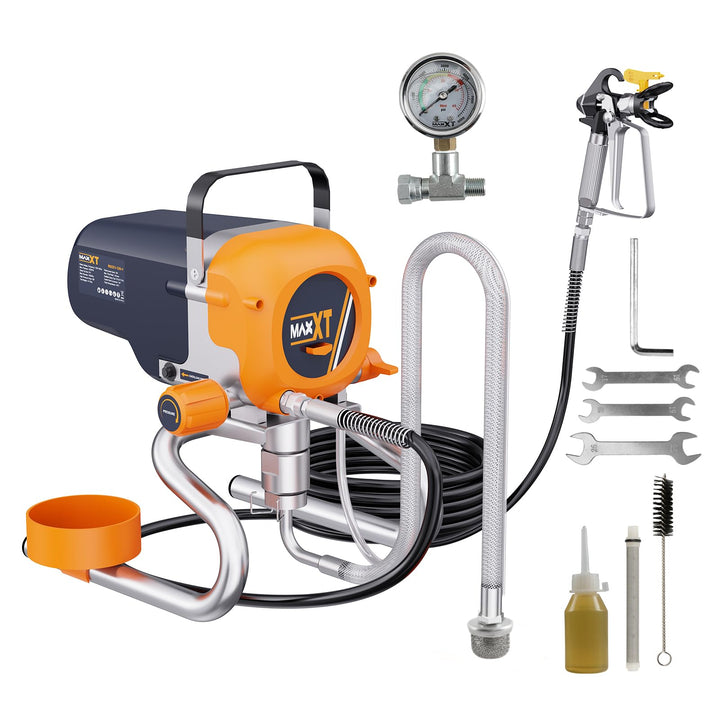 MAXXT Airless-Farbspritzgerät | 226 bar Hochdruck | 1200W | Max. Durchfluss 1,6 l/min | 7,5 m Hochdr